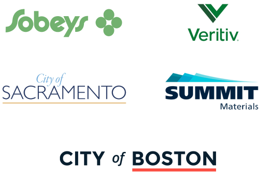 Sobeys, Veritiv, City of Sacramento, Summit Materials, City of Boston