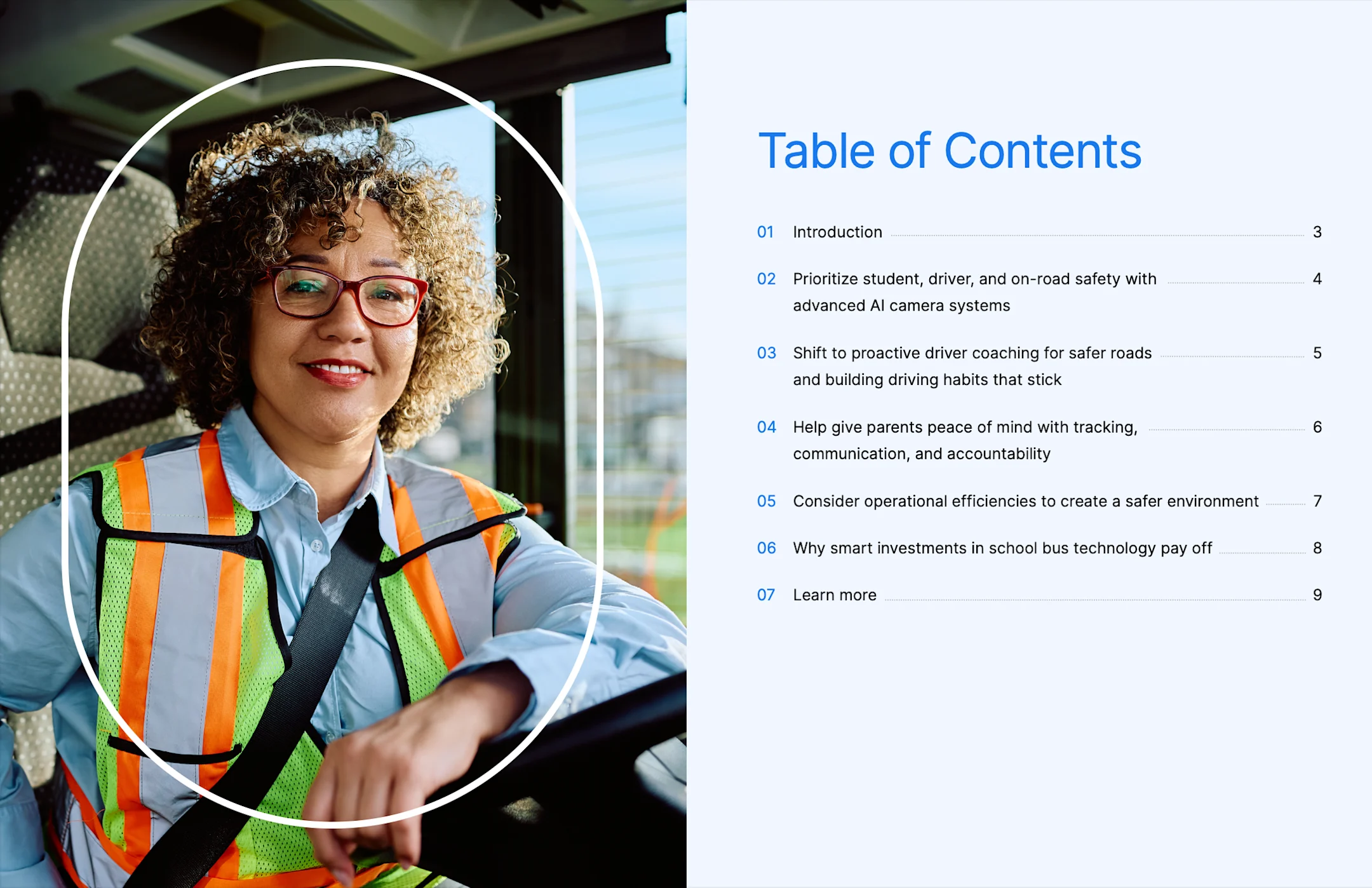 Bus Safety eBook TOC