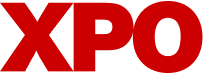 Bold red "XPO" logo displayed in uppercase letters against a white background.