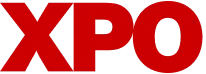 Bold red "XPO" logo displayed in uppercase letters against a white background.