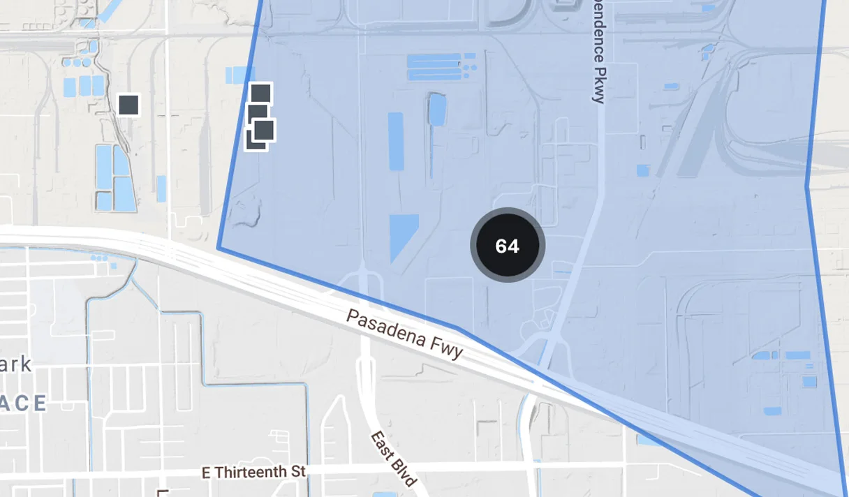 Geofence over work site