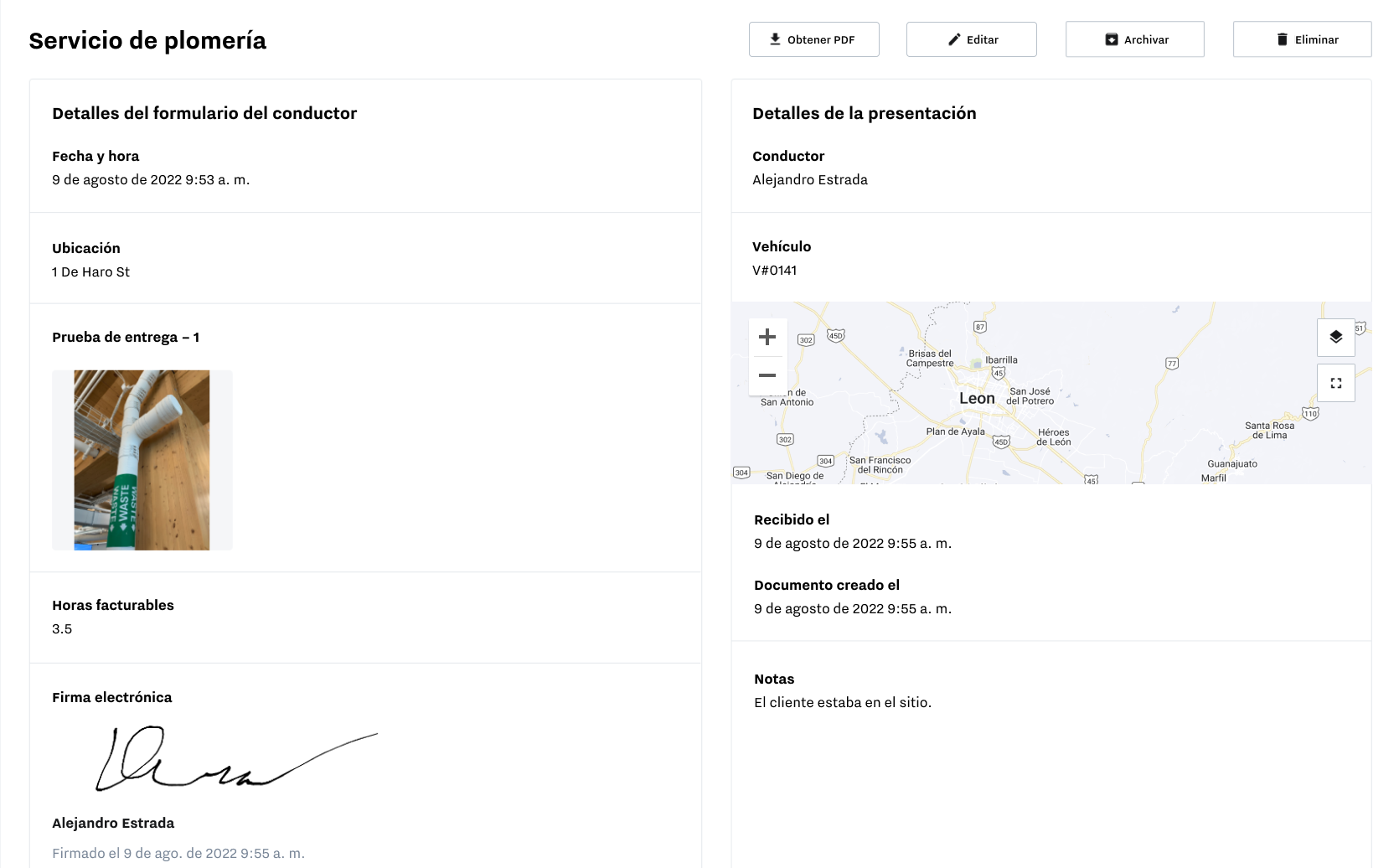 Captura de pantalla de documentos digitales para la automatización de tareas por Samsara