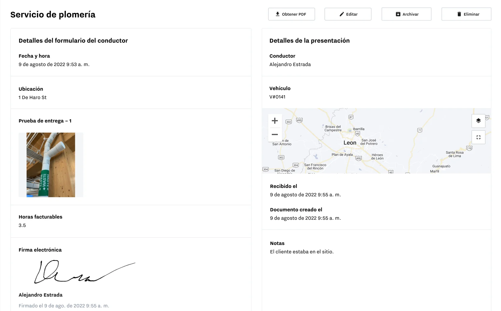 Captura de pantalla de documentos digitales para la automatización de tareas por Samsara