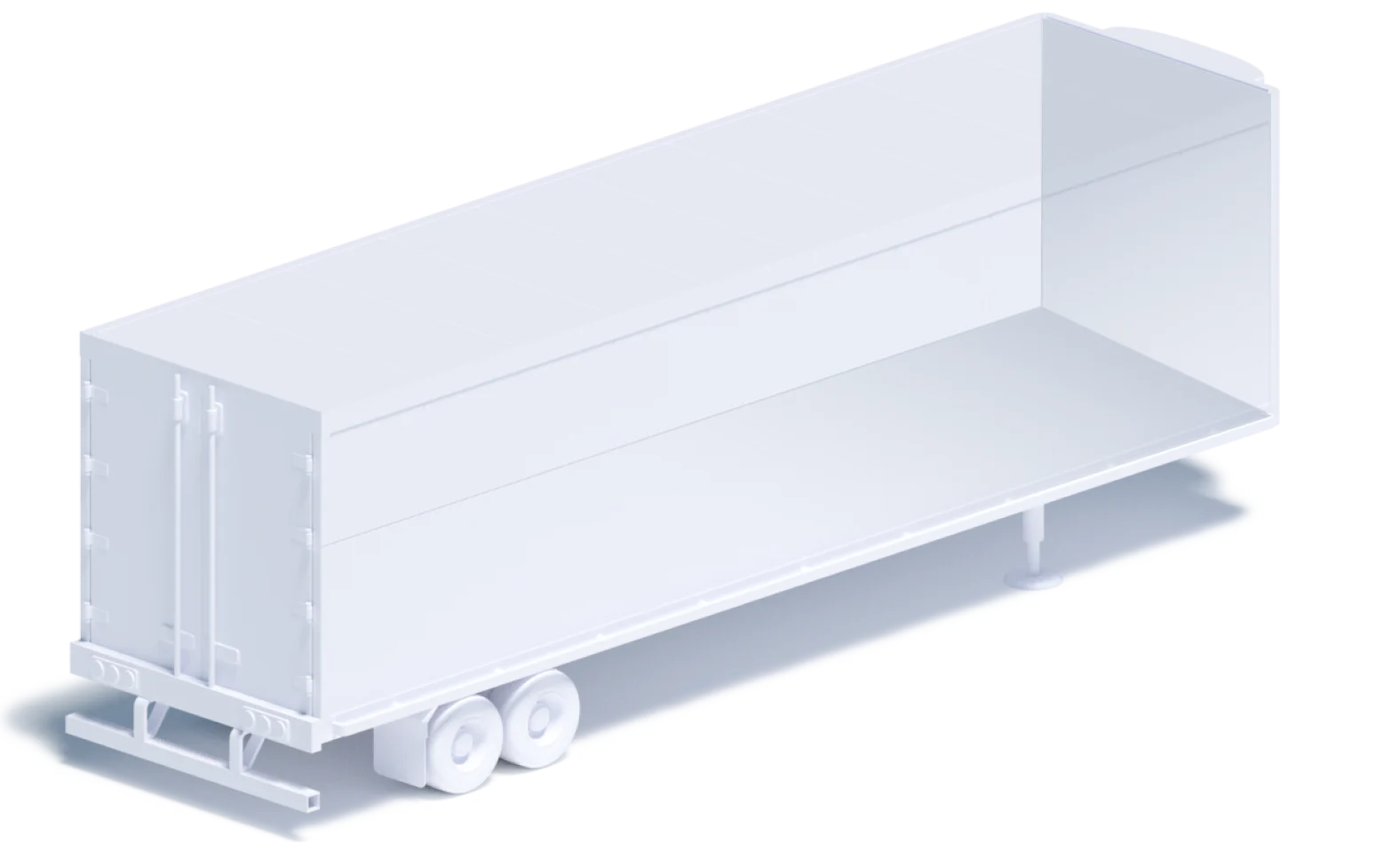 3d rendering of a tractor trailer with product overlays