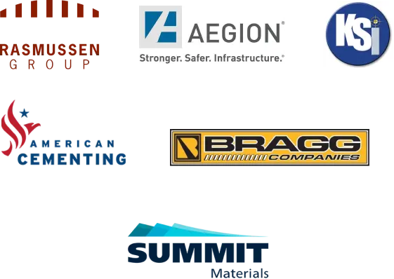 The Rasmussen Group, American Cementing, KSI, Bragg Investment Group, Foundation Building Materials, Aegion Corporation