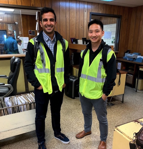 Me and Zach at a customer visit.