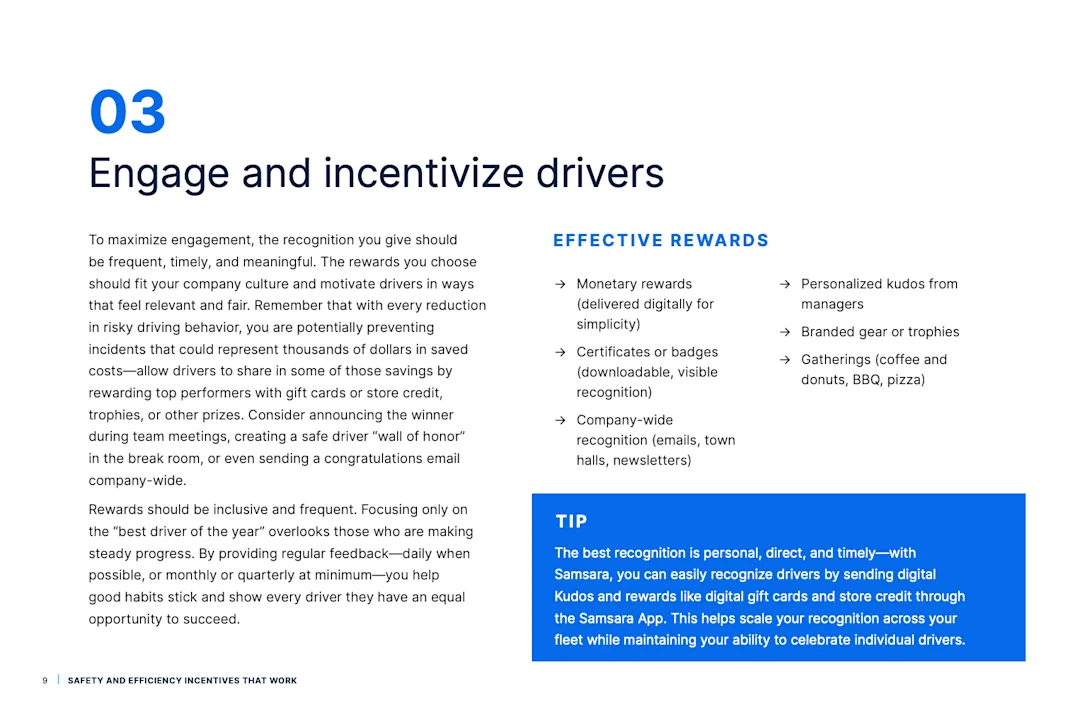 How to build a driver recognition and rewards program: Safety and ...
