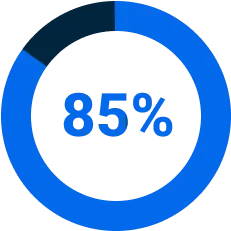 Diagramme circulaire 85 %