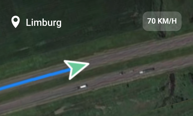 kaart met gps-tracker