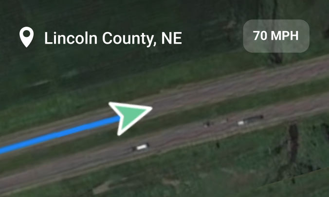 map showing gps tracker