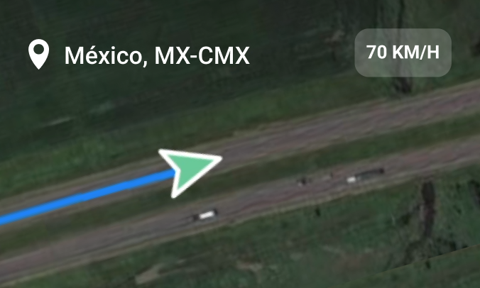 Mapa que muestra un rastreador GPS