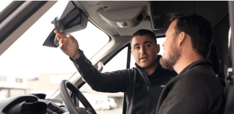 Installing dash cam on truck dashboard