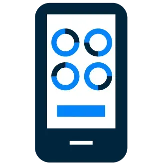 Samsara phone icon small with shapes for dashboard