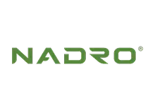 Logotipo de NADRO en color verde con símbolo de marca registrada