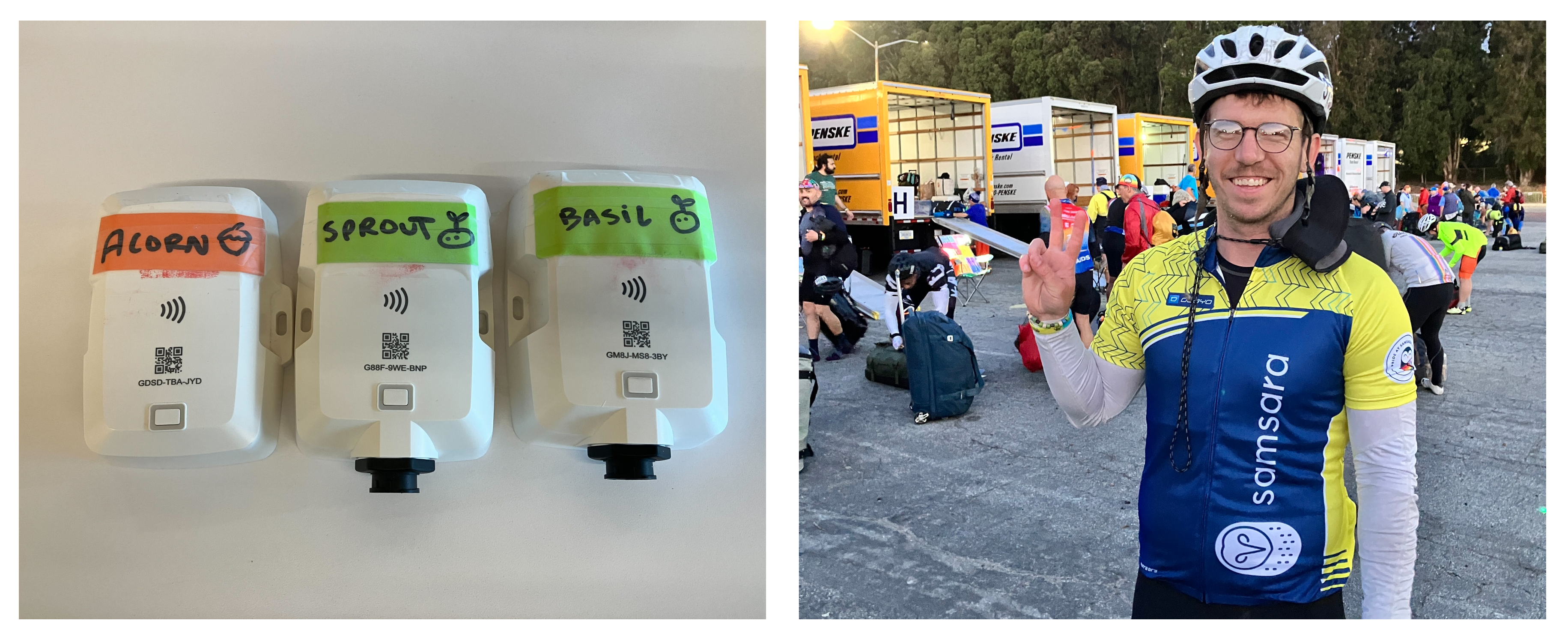 Samsara Asset Gateways and employee Chris Weachock at the AIDS/LifeCycle ride