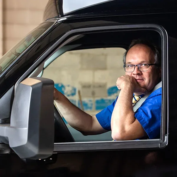 driver in a truck