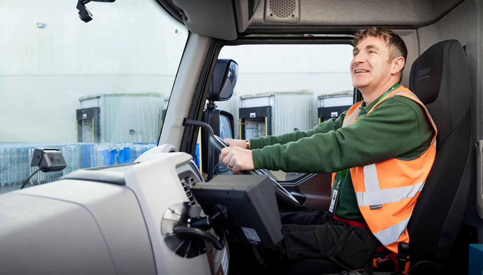 worker on a truck