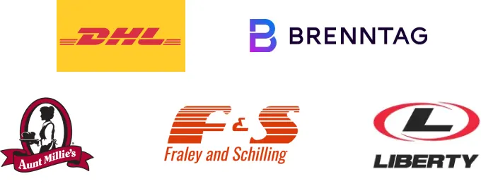 DHL, Brenntag, Aunt Millie's, Fraley & Schilling, Liberty Energy