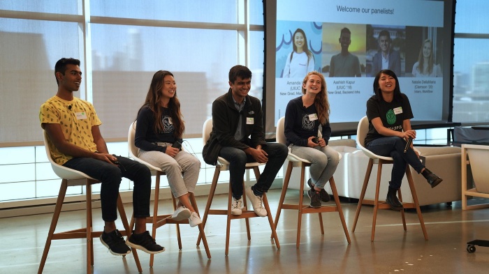 Interns and New Grads panel 