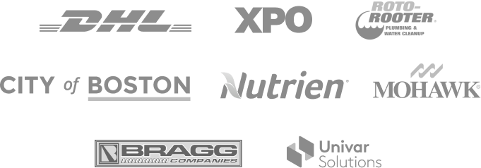 DHL, XPO, Roto Rooter, City of Boston, Nutrien, Mohawk, Bragg Companies, Univar Solutions