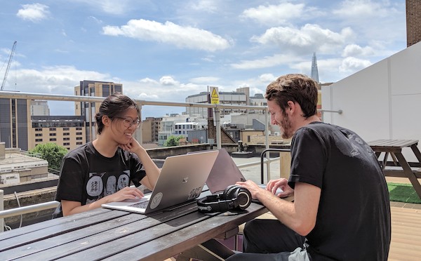 Kelsey Lam works outside in London