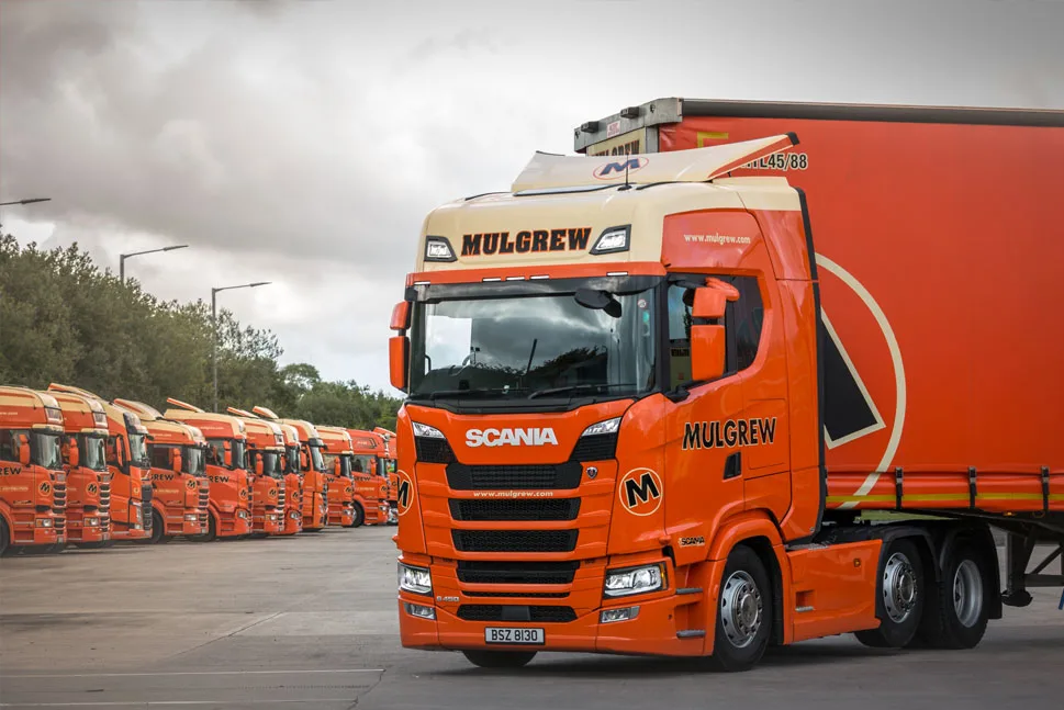 Orange Mulgrew truck