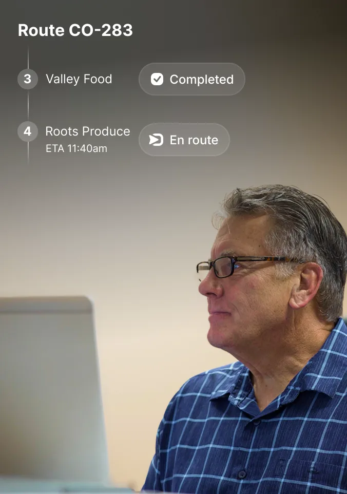 Samsara customer working on his computer
