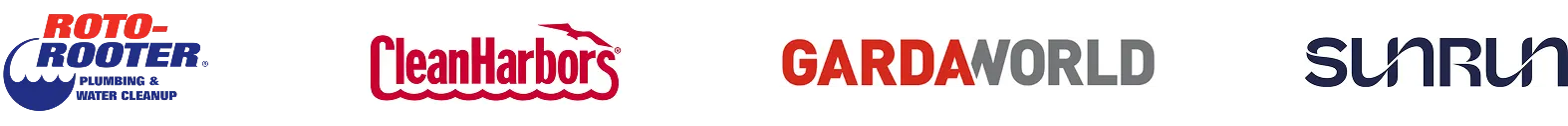 Field Services logo's - Roto-Rooter, Clean Harbors, Sunrun, Gardaworld