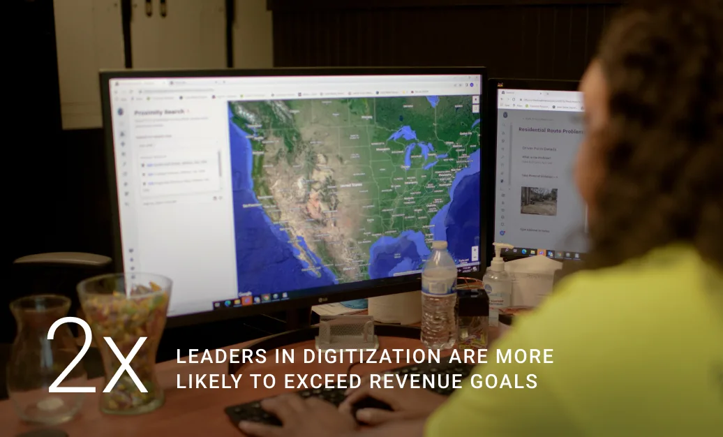 2x leaders in digitization are more likely to exceed revenue goals