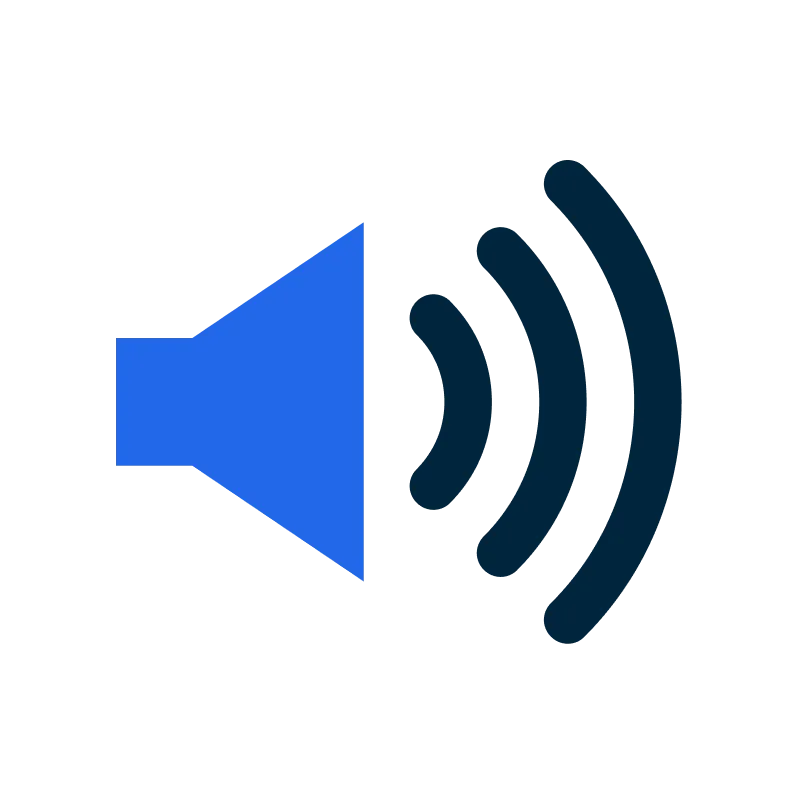 Audio speaker and recording icon