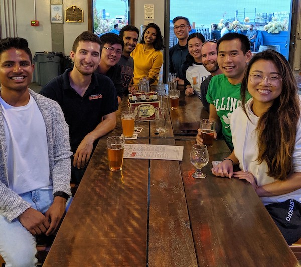 Me with some other Illinois grads who left the cornfields and found their way to Samsara. I-L-L!