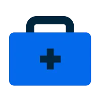 Health worker’s bag icon