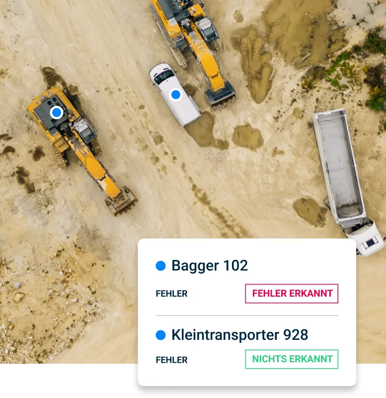 Excavator, truck, and truck connected to cloud for operational insights.