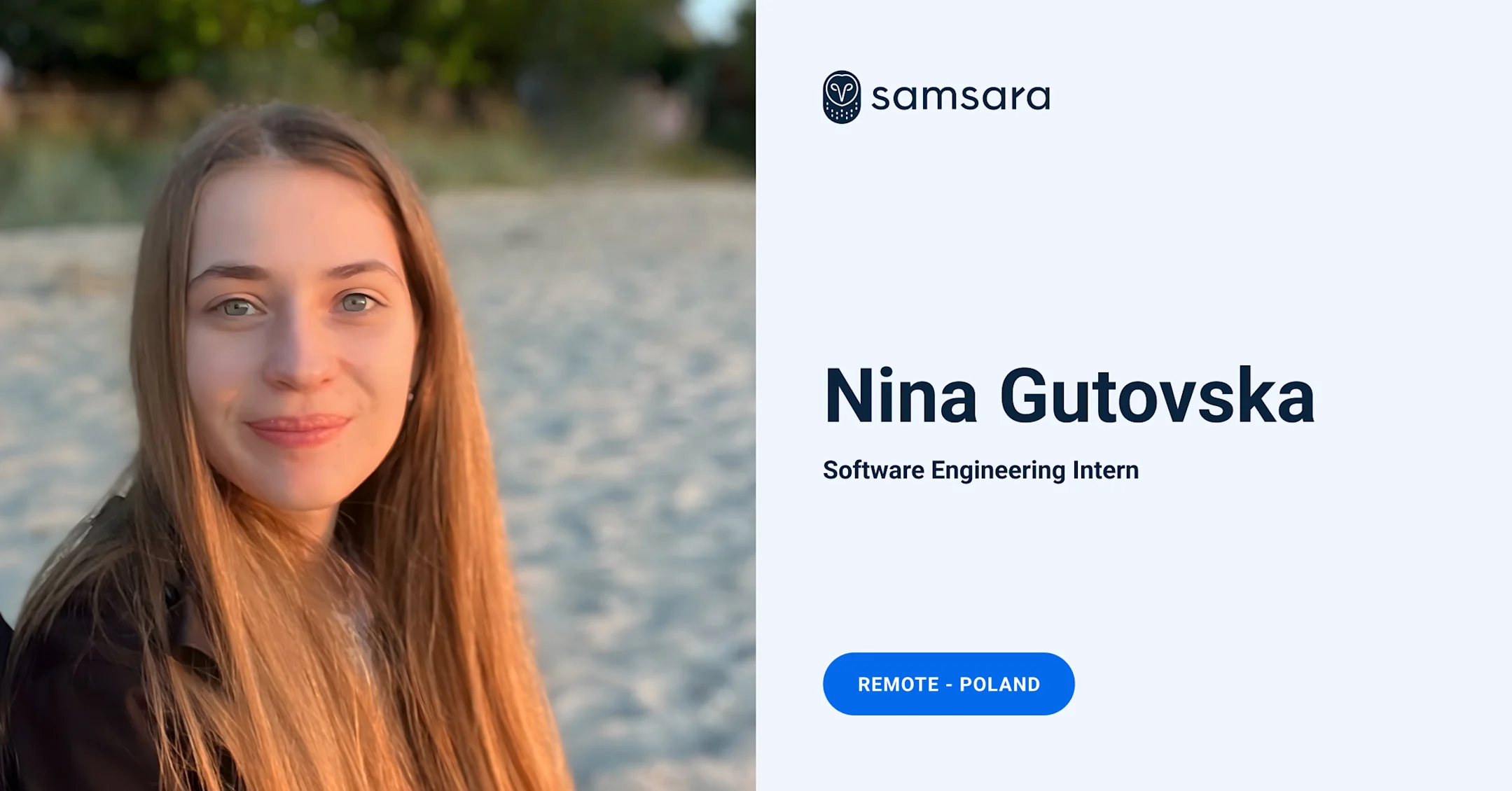 Nina Gutovska, Software Engineering Intern
