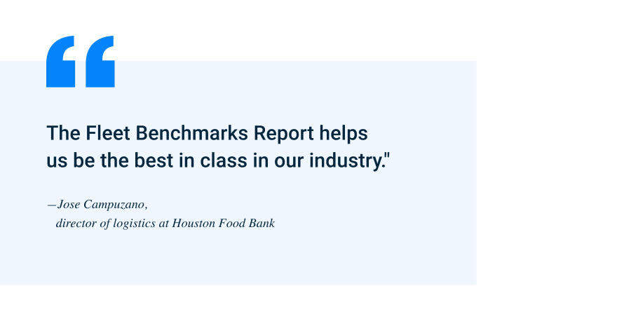 "The Fleet Benchmarks Report helps us be the best in class in our industry."