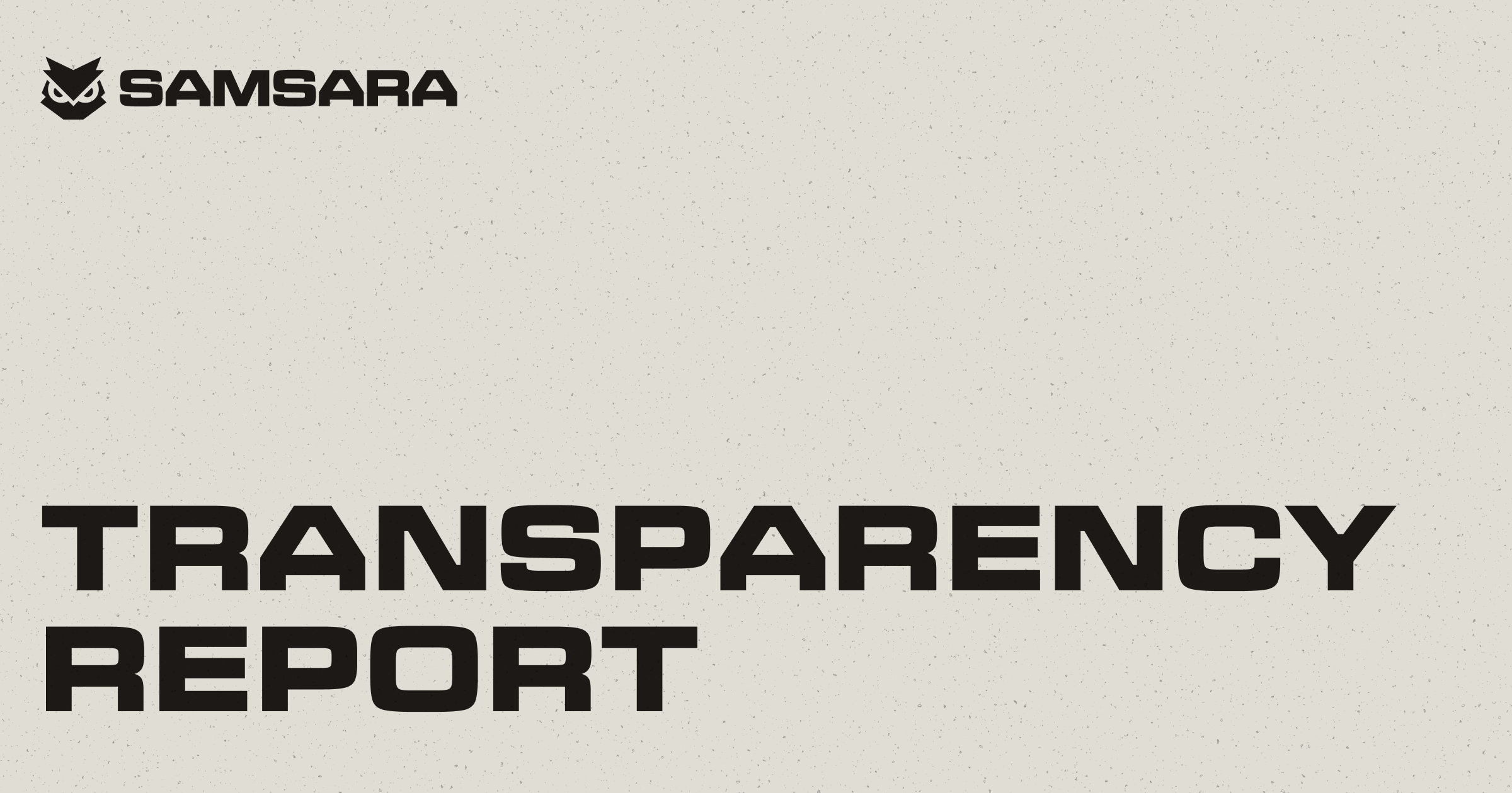 Transparency Report