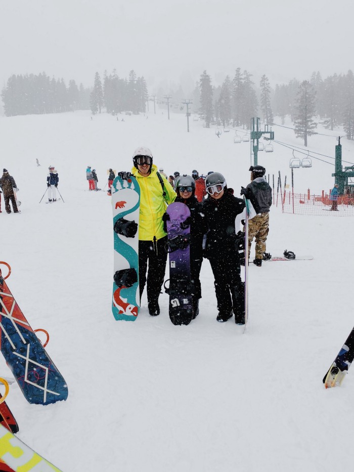 With the snowboard masters: Zack Littke-Smith and Angie Lin.