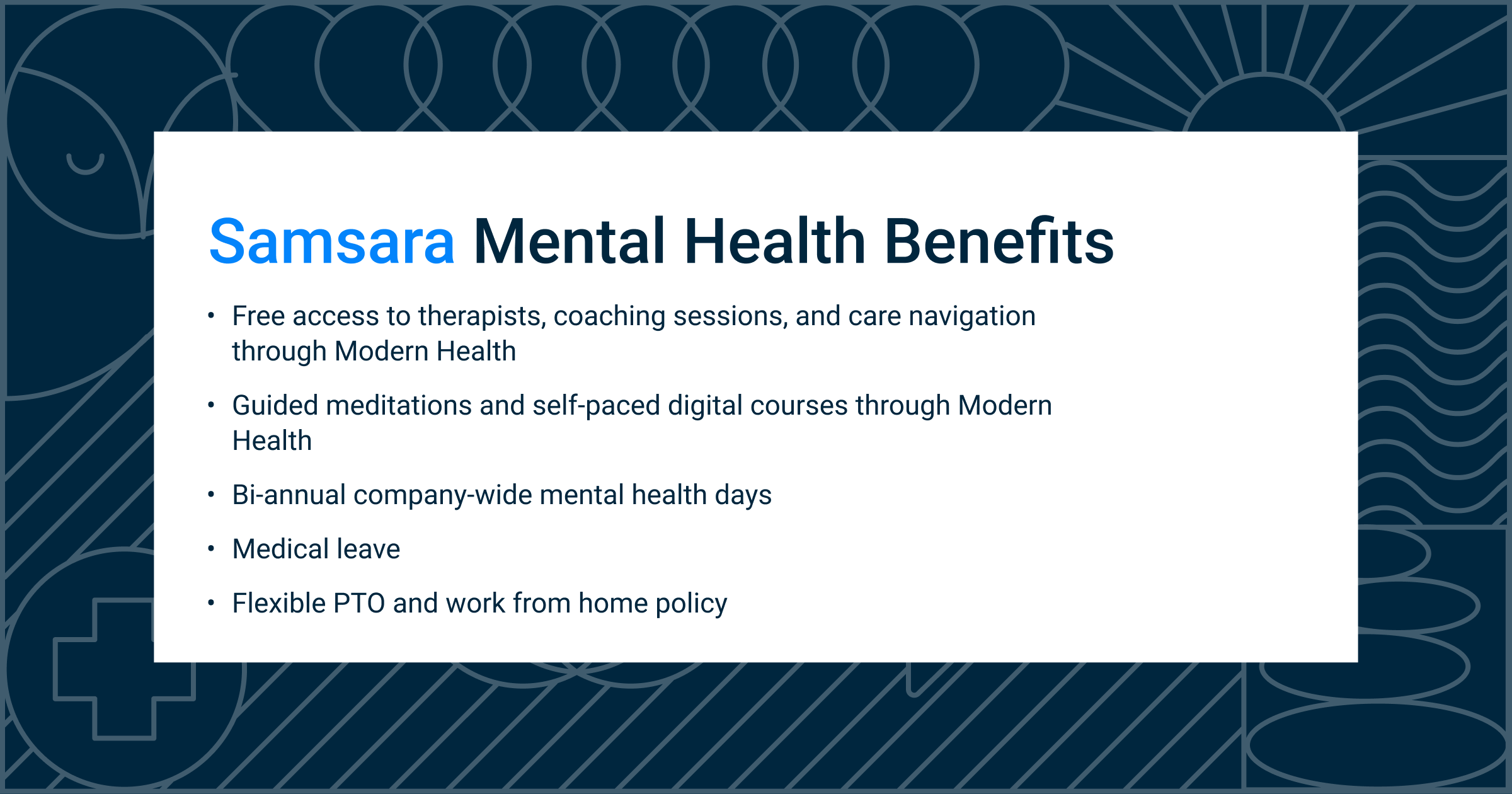 Benefits that Matter Mental Wellness at Samsara
