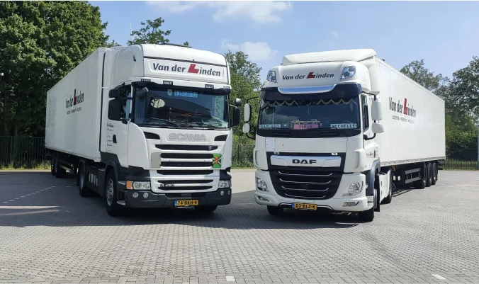 Vrachtwagens van Van der Linden