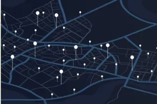 Diagram of tracking points related to asset tags