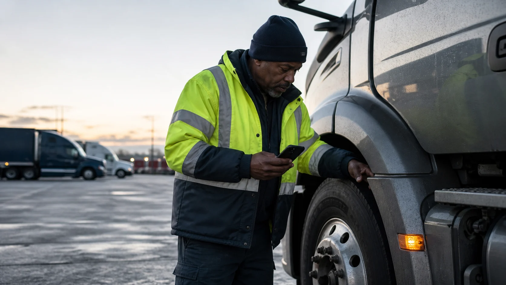 Driver inspecting