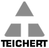 Gray triangle logo above two smaller triangles with the word TEICHERT below in bold black text.