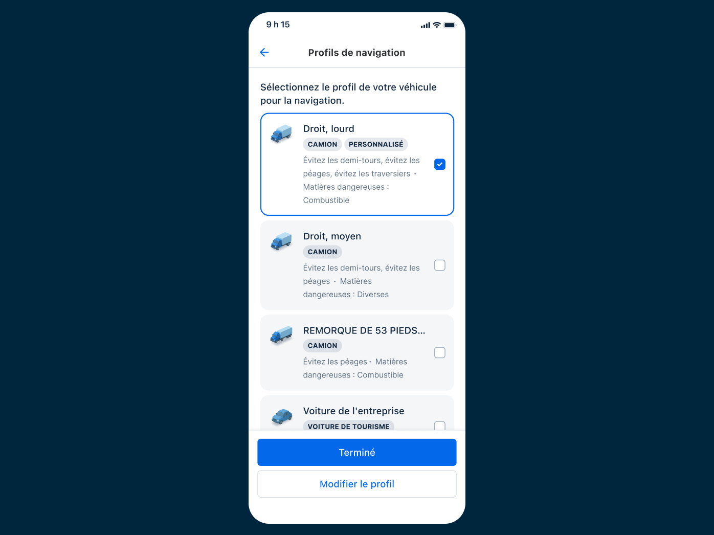 Profils de navigation