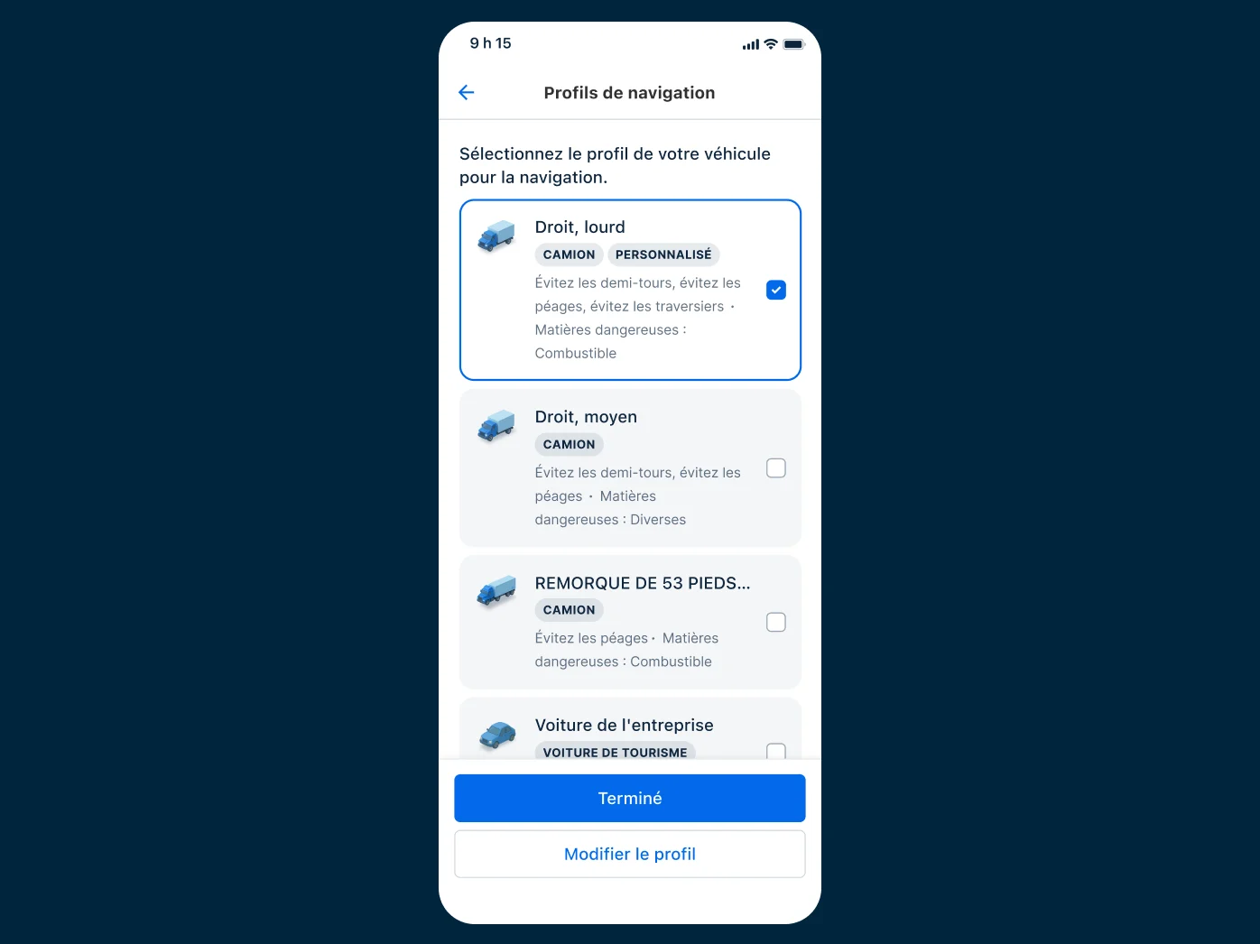 Profils de navigation