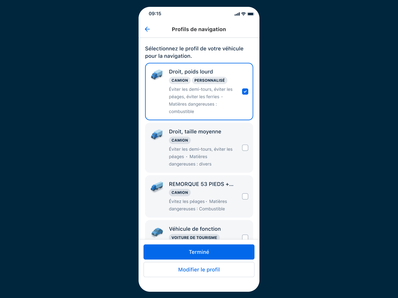 Profils de navigation