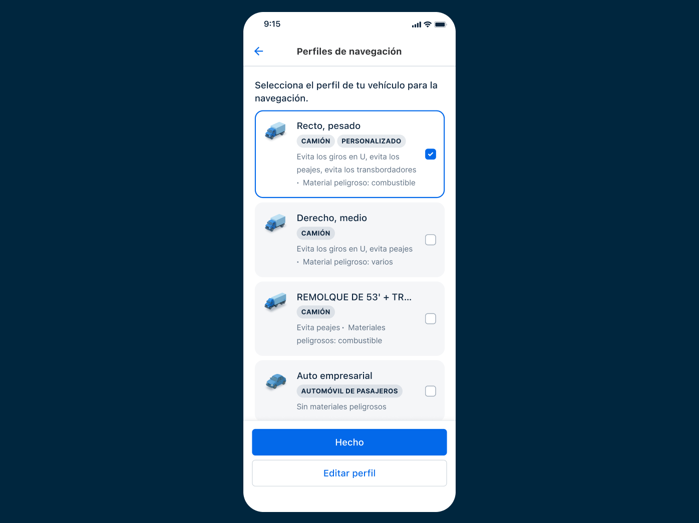 Perfiles de navegación