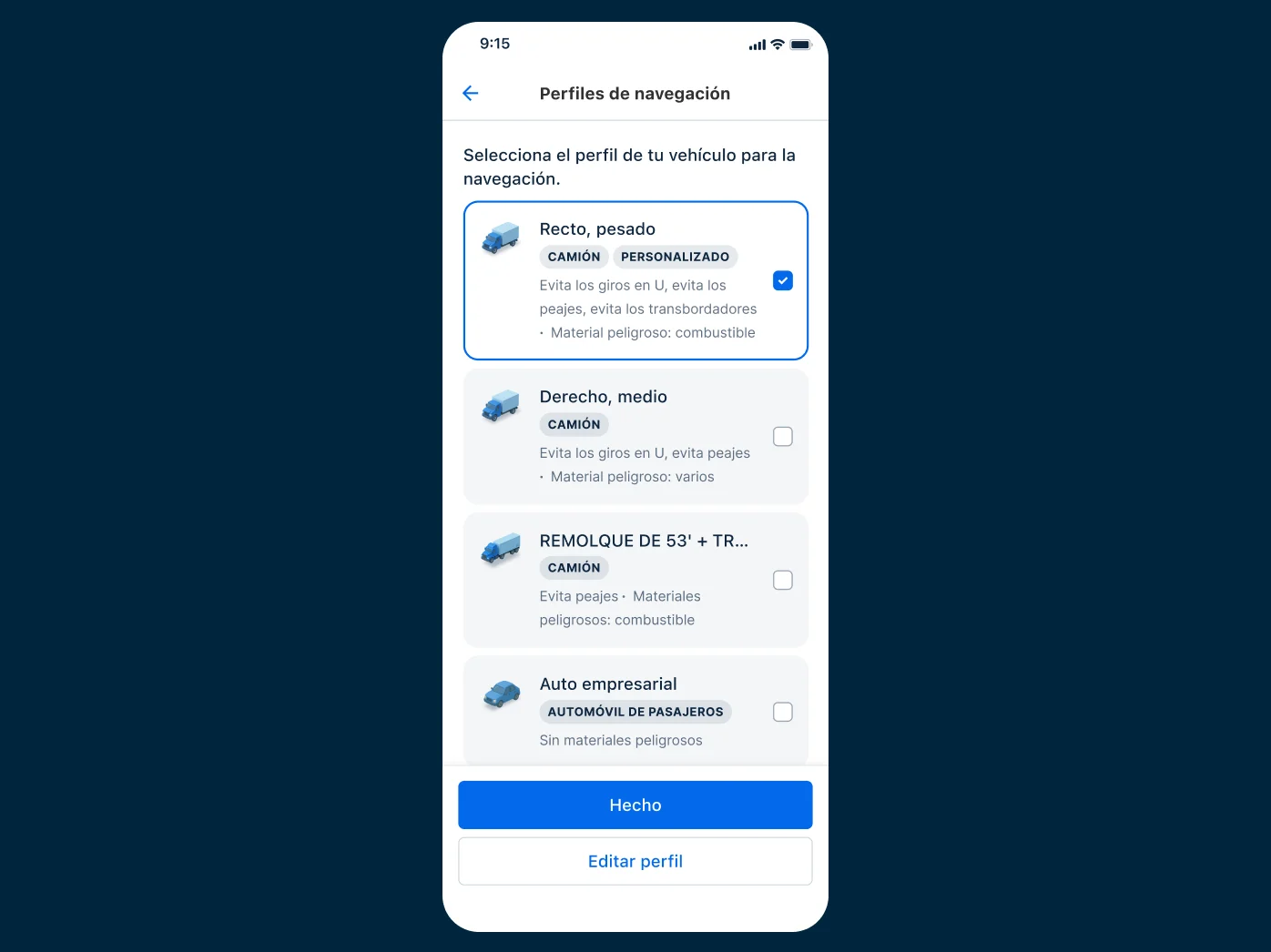 Perfiles de navegación