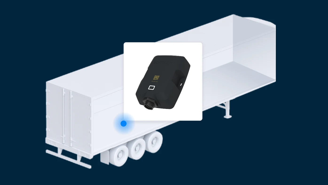 Samsara's Asset Gateway op voedingsspanning voor het tracken van trailers