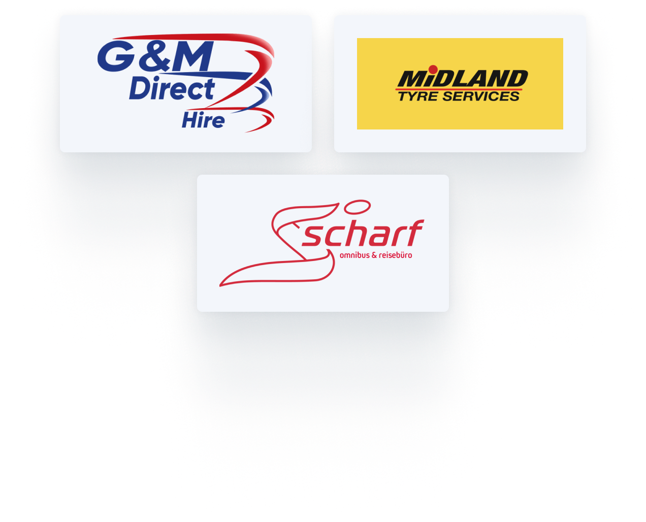 Kaarten met logo upgrade-pagina