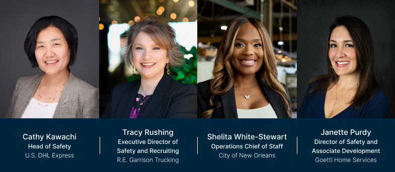 Four women panelists with names and titles